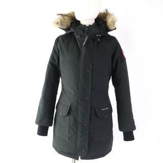 カナダグース(CANADA GOOSE)の良品 CANADA GOOSE カナダグース 6660LA TRILLIUM PARKA トリリウムパーカー ファー・フード付 ダウンコート ブラック XS 正規品 レディース(ダウンコート)