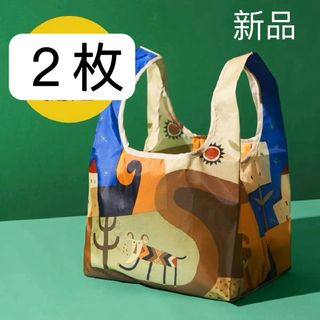 カルディ(KALDI)の伝説柄カルディKALDI 非売品　2個セット折り畳みエコバッグ　新品(エコバッグ)