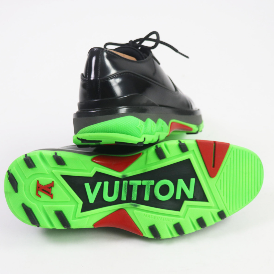 LOUIS VUITTON(ルイヴィトン)の美品 LOUIS VUITTON ルイヴィトン 2020年製 LVフュージョンライン レザーシューズ ダービーシューズ ブラック 5 イタリア製 メンズ メンズの靴/シューズ(その他)の商品写真