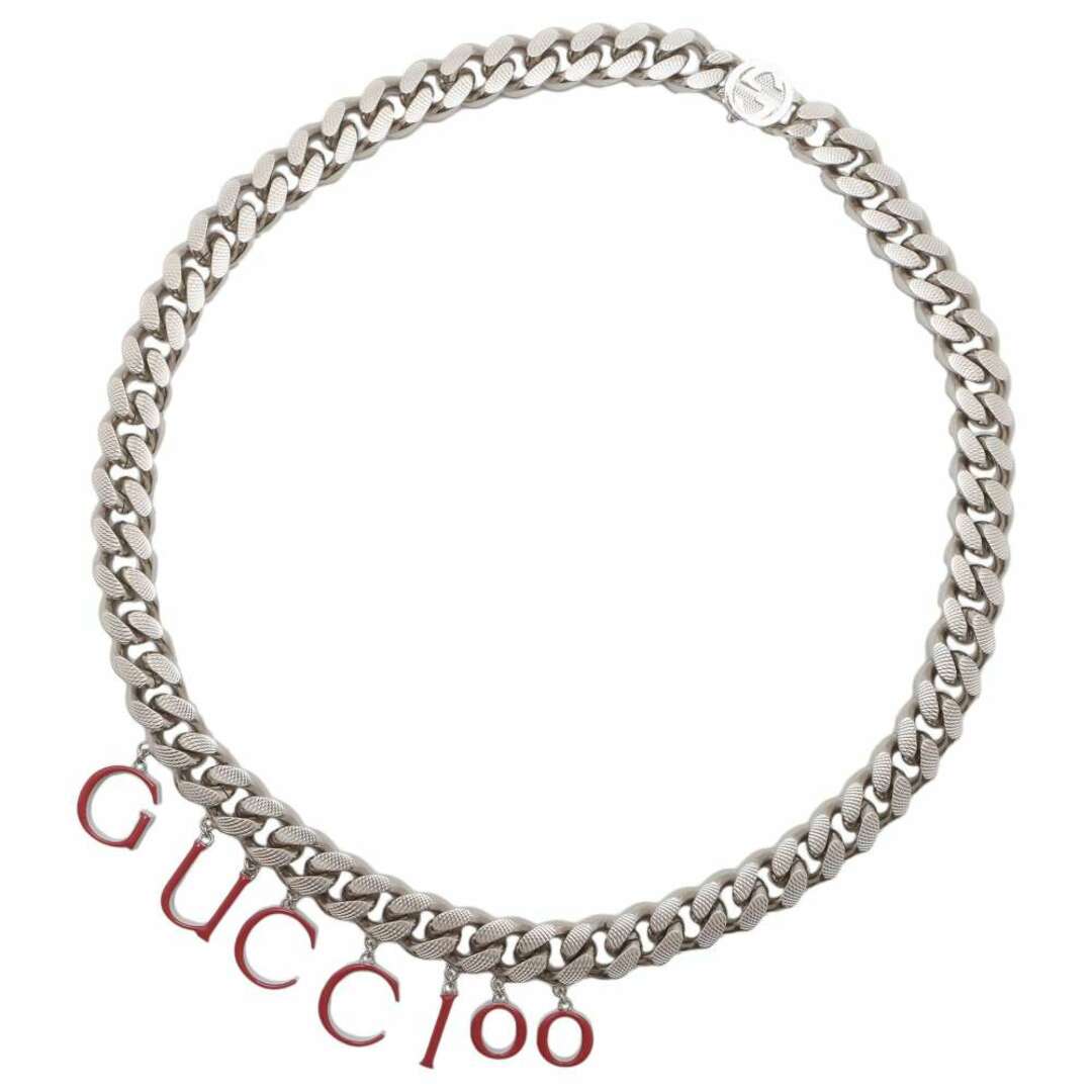 Gucci(グッチ)のグッチ ネックレス ロゴ 100周年限定 GUCCI アクセサリー レッド レディースのアクセサリー(ネックレス)の商品写真