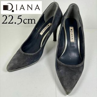 ダイアナ(DIANA)のDIANA ダイアナ 22.5 ロゴパーツ 切り替えライン スエード パンプス(ハイヒール/パンプス)