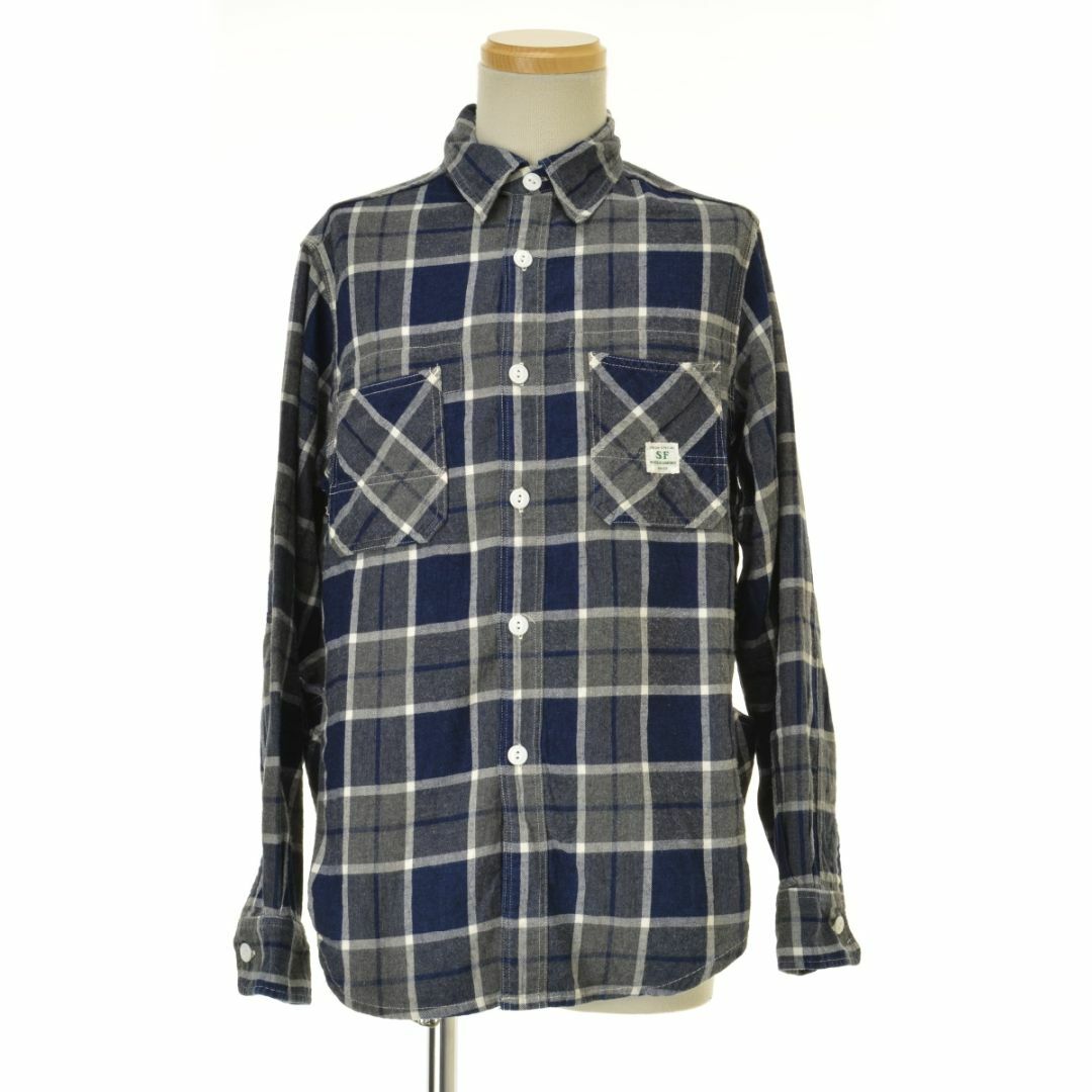 SASSAFRAS(ササフラス)の【SASSAFRAS】GARDENER HALF CHECK FLANNEL メンズのトップス(シャツ)の商品写真