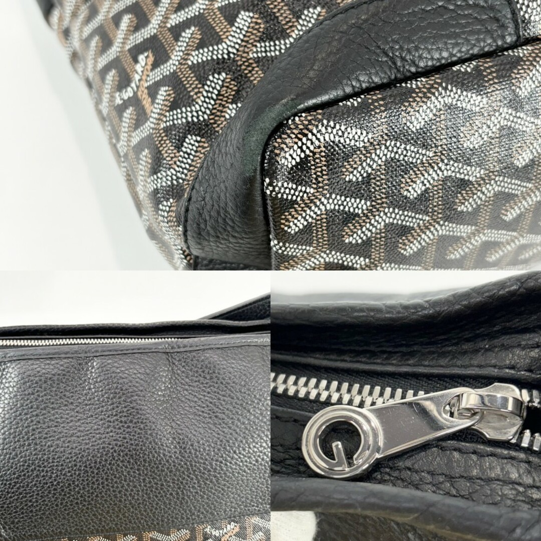 GOYARD(ゴヤール)のGOYARD ゴヤール ショルダーバッグ グレナディン ワンショルダー ハンドバッグ 肩掛け かばん 鞄 コーティングキャンバス  レザー   ブラック 黒 ブラウン 茶 シルバー金具 レディース【中古品】 レディースのバッグ(ショルダーバッグ)の商品写真