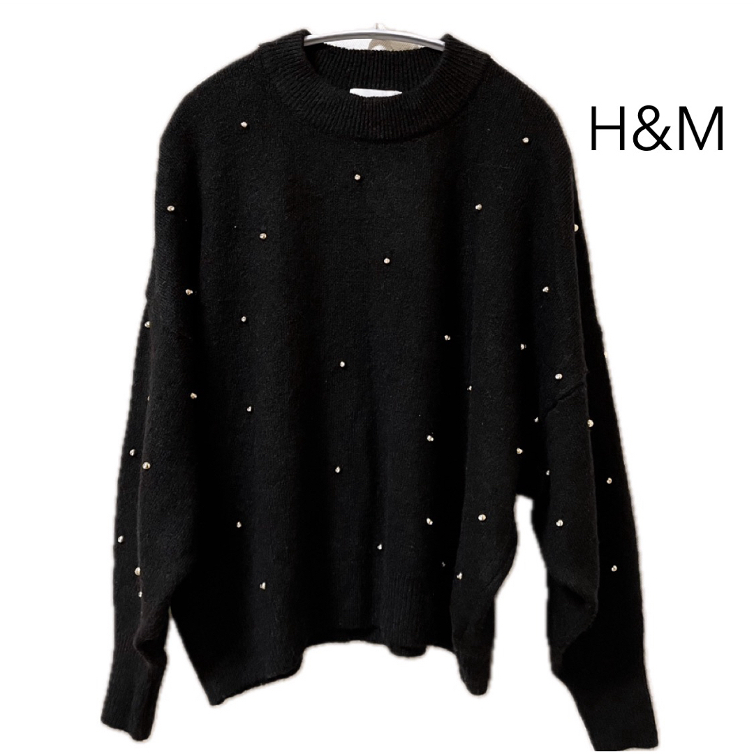 H&M(エイチアンドエム)のH&M ビジュー付きニット レディースのトップス(ニット/セーター)の商品写真