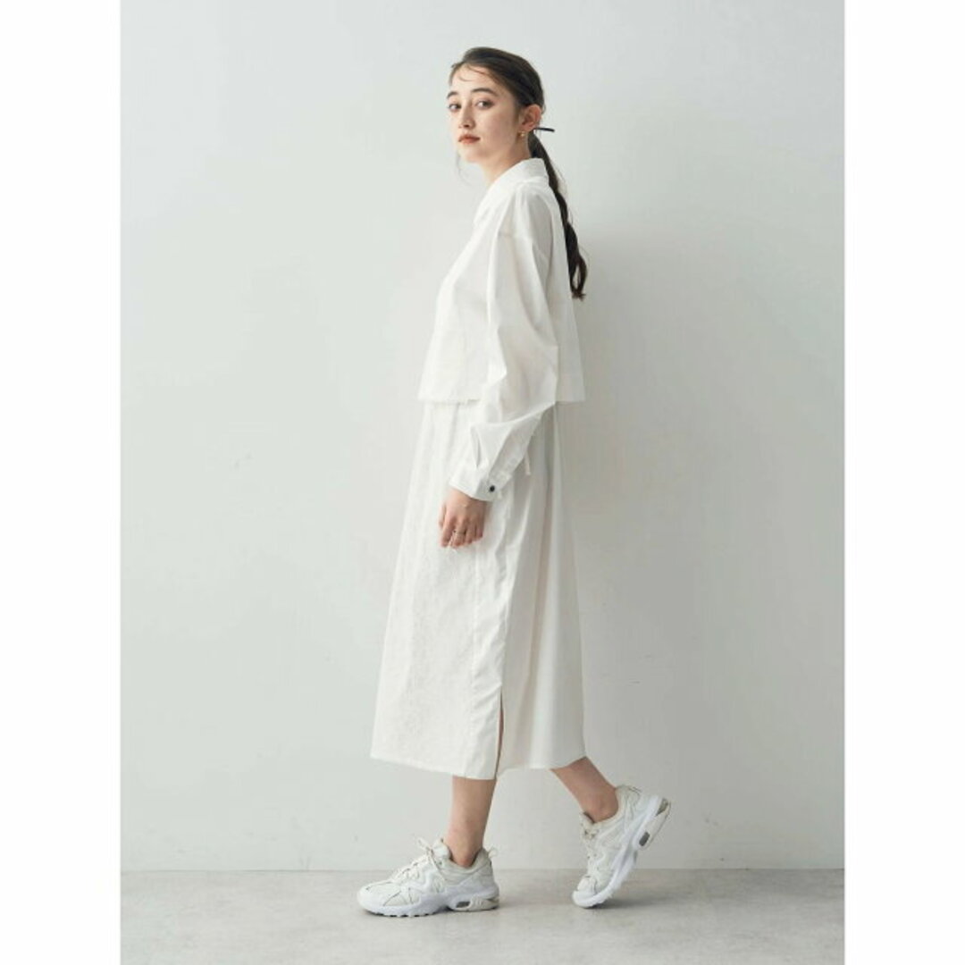 YECCA VECCA(イェッカヴェッカ)の【ホワイト】レースドッキングシャツワンピース/24SS レディースのワンピース(ロングワンピース/マキシワンピース)の商品写真