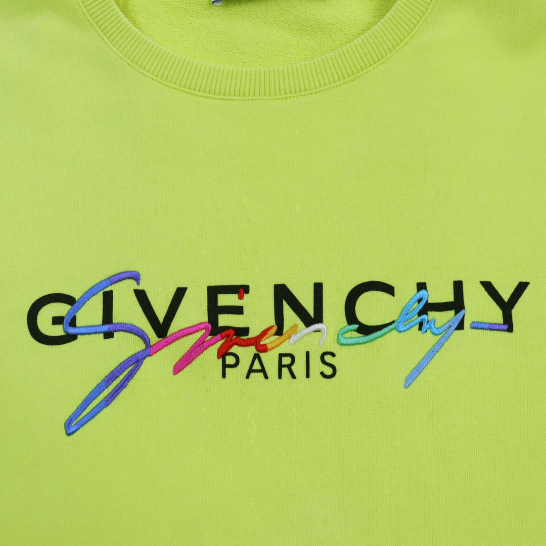 GIVENCHY(ジバンシィ)の【ドンドン見直し】良品 GIVENCHY ジバンシィ BMJ03C30AF シグネチャーロゴ刺繍 プルオーバー 長袖 スウェット トレーナー イエロー L 正規品 メンズ メンズのトップス(スウェット)の商品写真