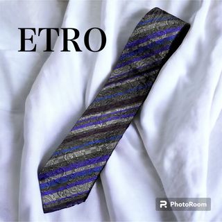 美品　ETRO エトロ ネクタイ ペイズリー ジャガード シルク100% 高級