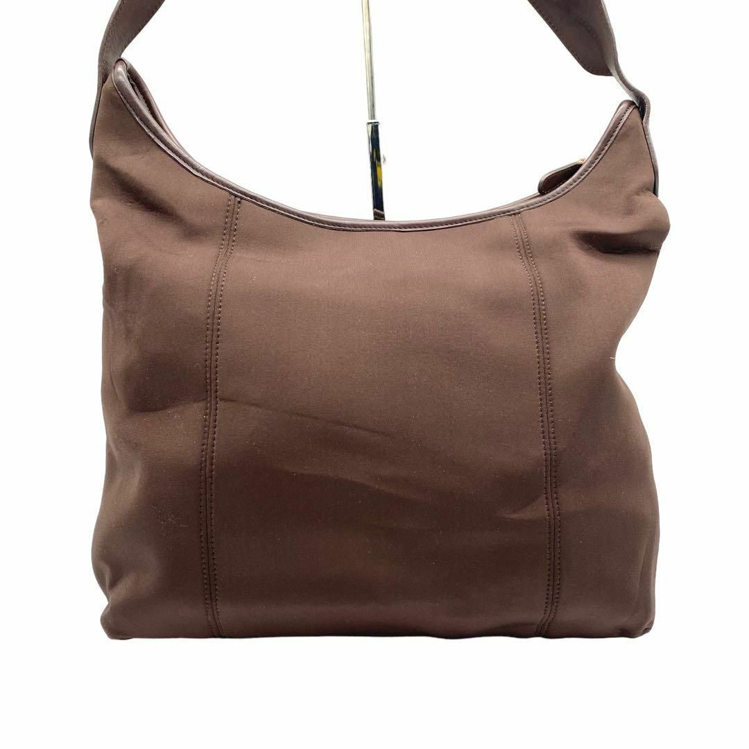 極美品 COACH コーチ ワンショルダーバッグ ナイロン ブラウンの 極美品 COACH コーチ ワンショルダーバッグ ナイロン ブラウンの
