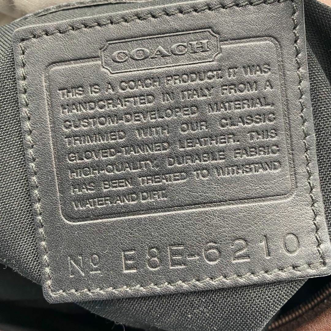 極美品 COACH コーチ ワンショルダーバッグ ナイロン ブラウンの 極美品 COACH コーチ ワンショルダーバッグ ナイロン ブラウンの