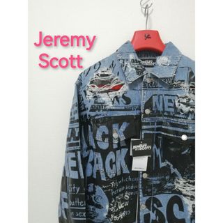 ★新品・レディース★【 Jeremy Scott 】デニムジャケット　ダメージ