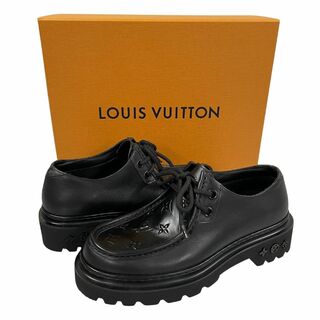 ルイヴィトン(LOUIS VUITTON)のLOUIS VUITTON ルイ・ヴィトン LV レンジャーライン ダービー ローファー シューズ 黒 サイズ6＝24.5～25cm 正規品 / 33739(ドレス/ビジネス)