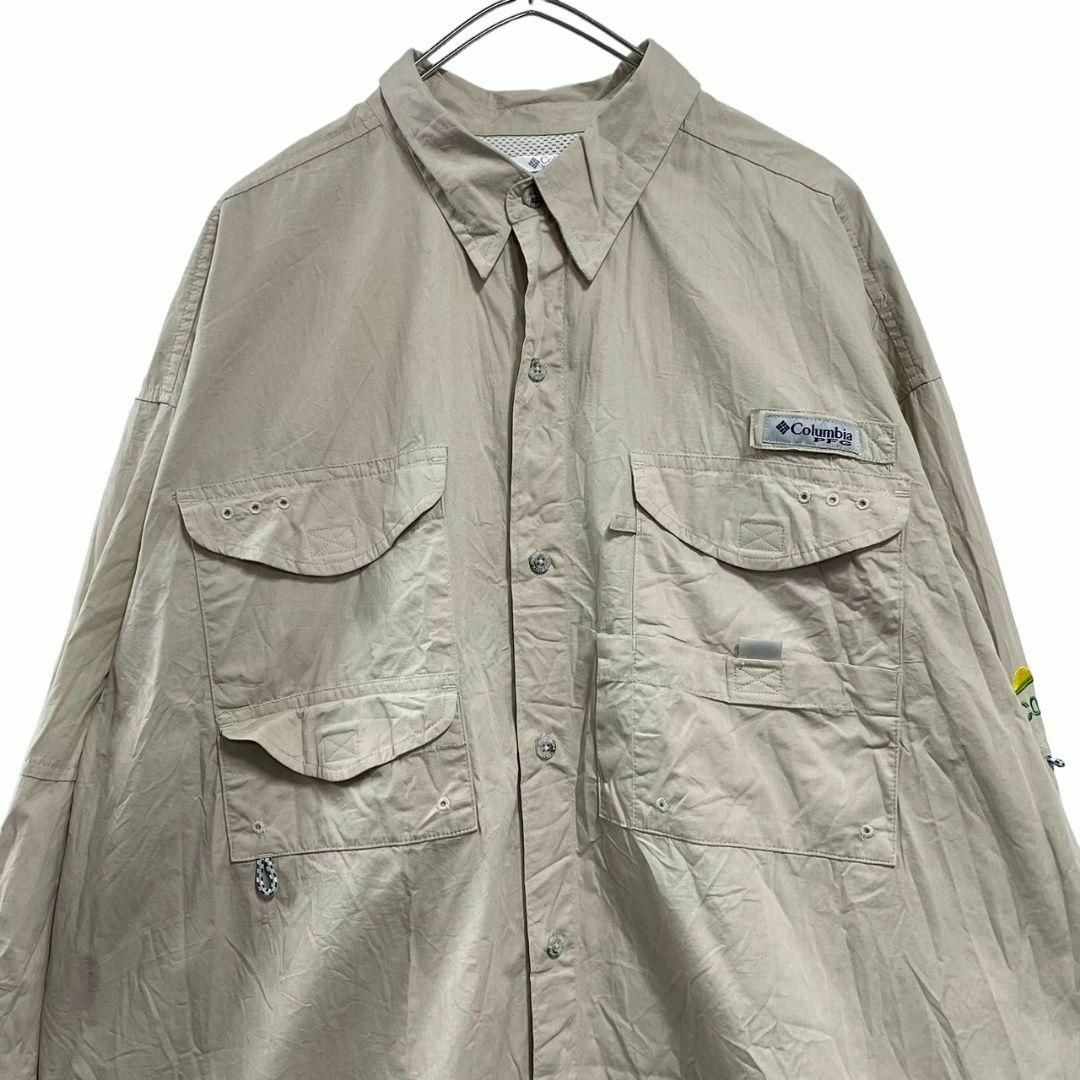 Columbia(コロンビア)のColumbia PFG フィッシングシャツ　企業刺繍ロゴ　ストリート古着L f メンズのトップス(シャツ)の商品写真