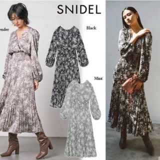 スナイデル(SNIDEL)のSNIDEL 2wayサテンジャガードワンピース (ロングワンピース/マキシワンピース)