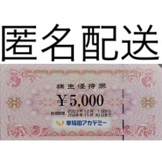 早稲田アカデミー株主優待券(5000円) 100枚(その他)