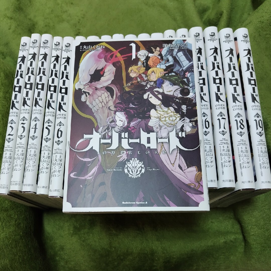 角川書店(カドカワショテン)のオーバーロード　1〜19巻まとめ売り エンタメ/ホビーの漫画(青年漫画)の商品写真