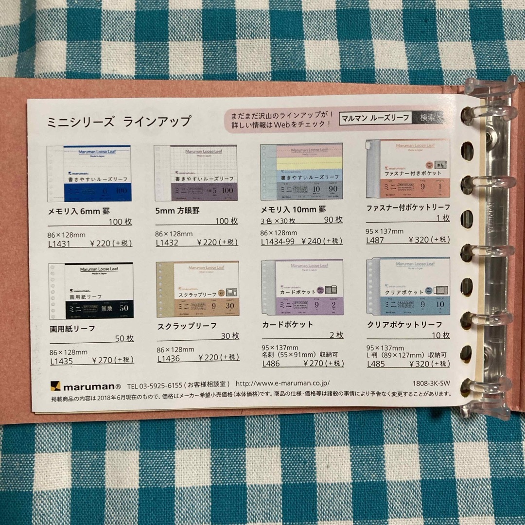 メイクワンズデイ ミニサイズ エンジ FM62-01(1冊) インテリア/住まい/日用品の文房具(ファイル/バインダー)の商品写真