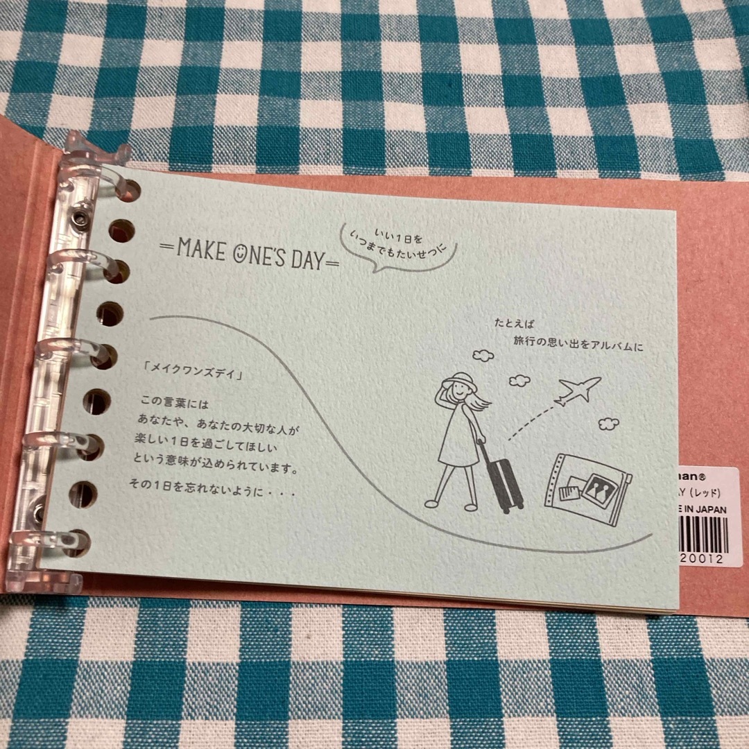 メイクワンズデイ ミニサイズ エンジ FM62-01(1冊) インテリア/住まい/日用品の文房具(ファイル/バインダー)の商品写真