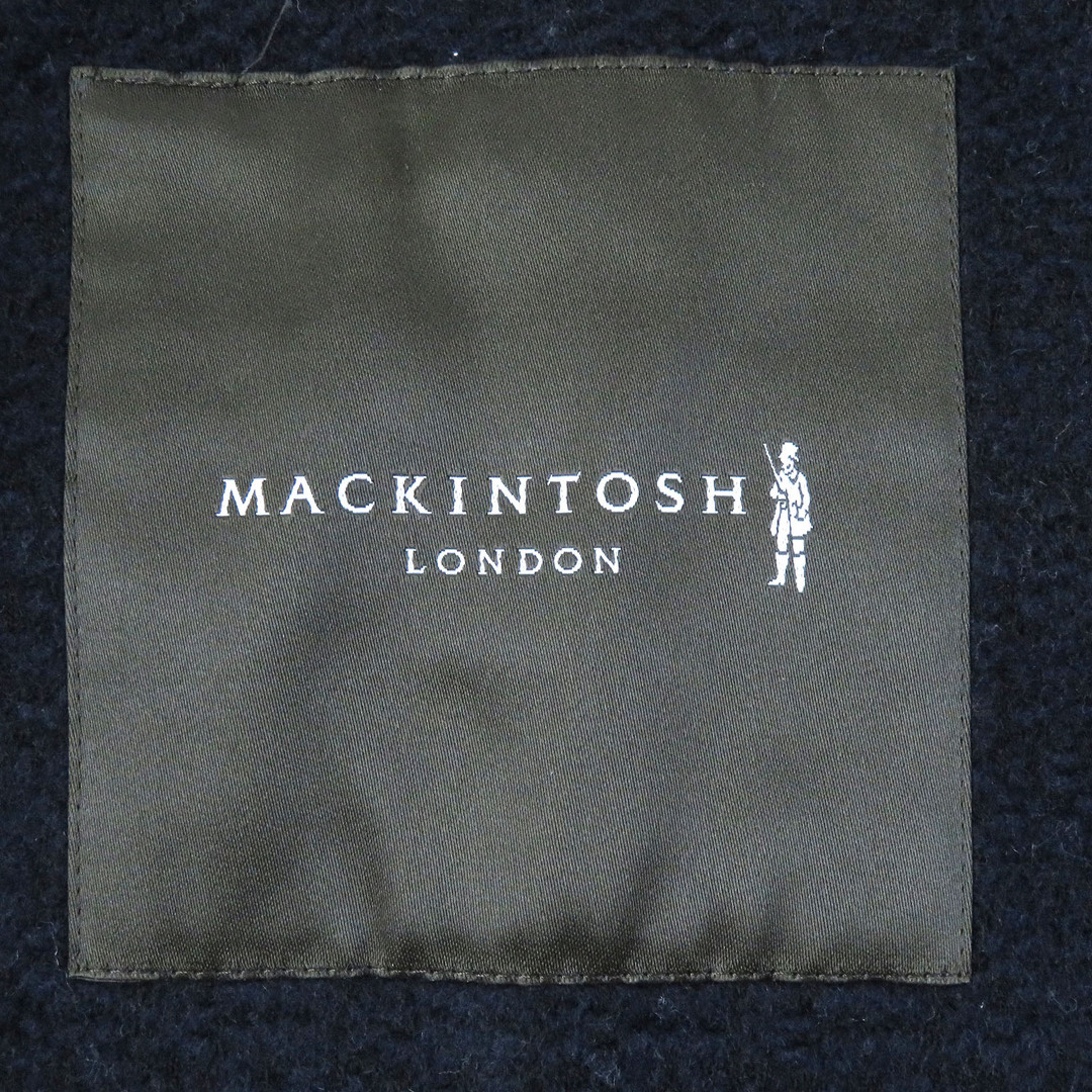 美品 MACKINTOSH LONDON マッキントッシュ ロンドン ロゴトグルボタン・フード付き ダッフルコート ネイビー 36 日本製 正規品 レディース レディースのジャケット/アウター(ダッフルコート)の商品写真