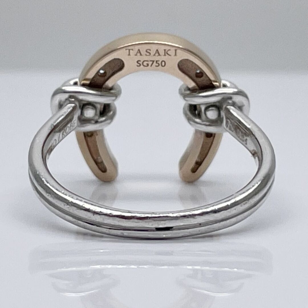 TASAKI(タサキ)のTASAKI リング・指輪 15号 バウンド 馬蹄 サクラゴールド DA 0.06 K18WG SG レディースのアクセサリー(リング(指輪))の商品写真