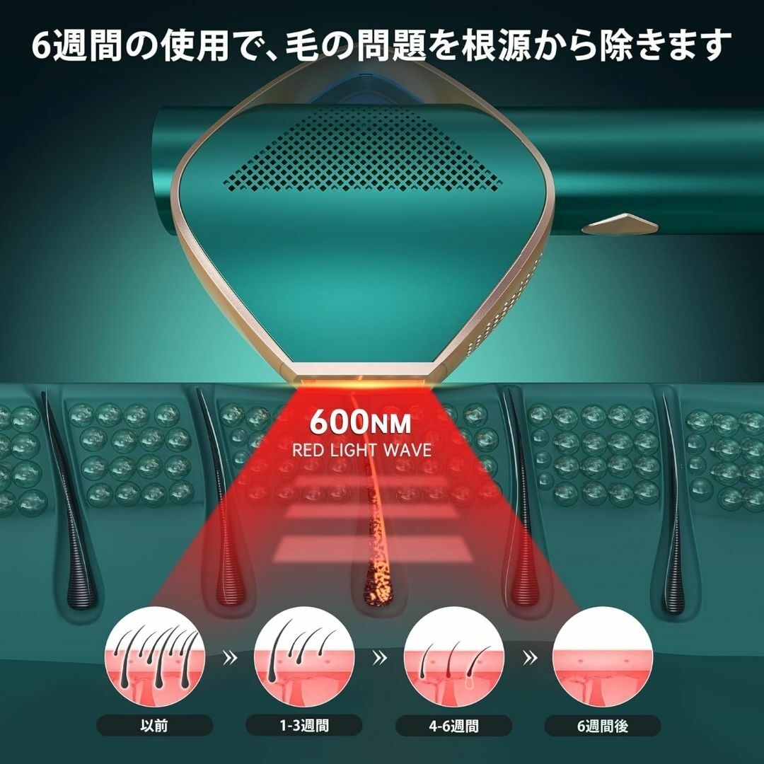 最新サロン級✨脱毛器 メンズ レディース VIO対応 無痛脱毛器 騒音対応 スマホ/家電/カメラの美容/健康(ボディケア/エステ)の商品写真