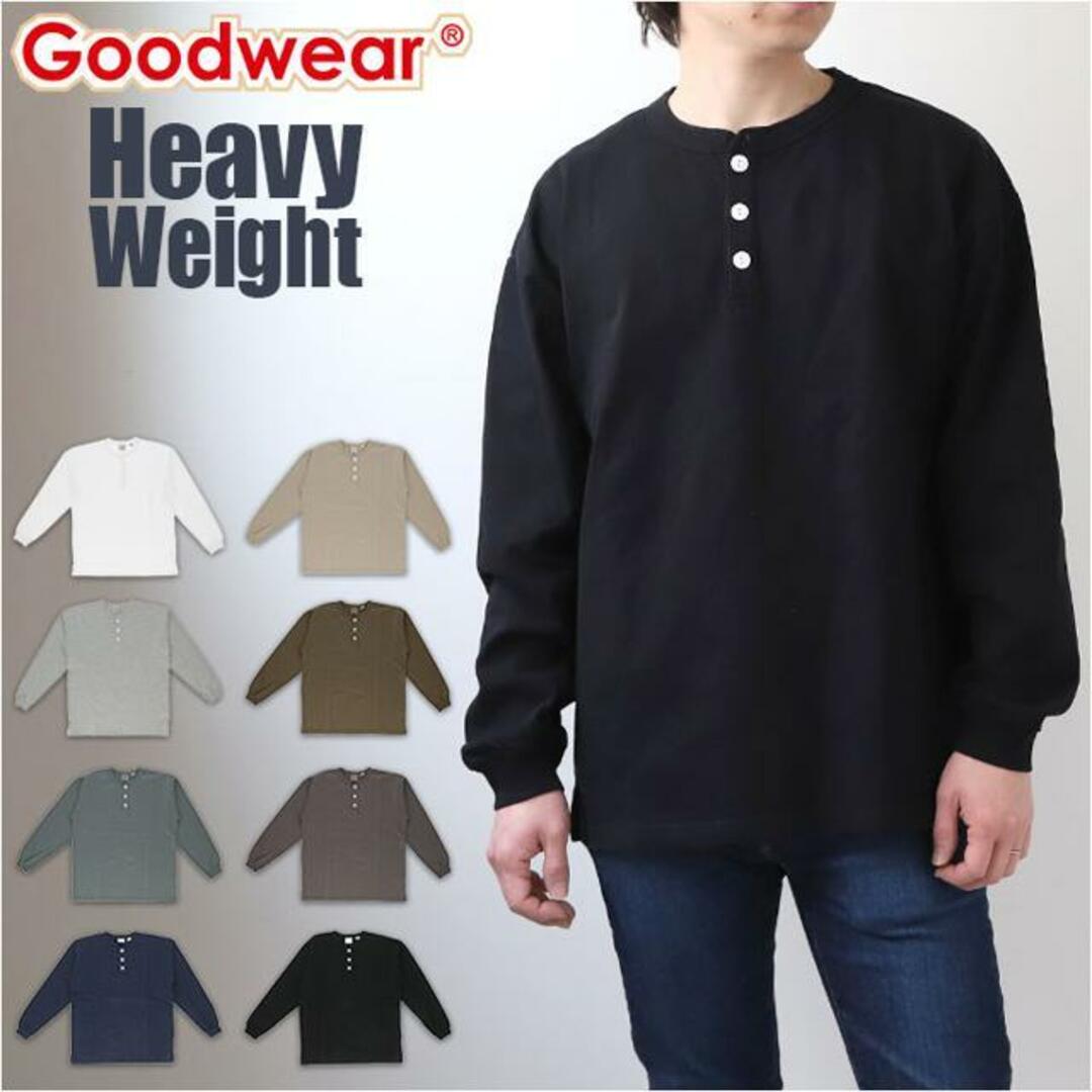 Goodwear USAコットン袖リブヘンリーネックロンTの通販 by BACKYARD