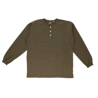 Goodwear USAコットン袖リブヘンリーネックロンT(Tシャツ/カットソー(半袖/袖なし))