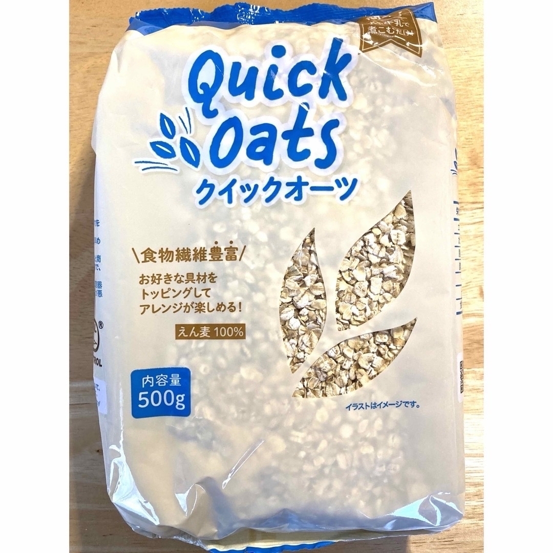 オートミール　えん麦100%クイックオーツ　ダイエット　腸活　500g 食品/飲料/酒の加工食品(その他)の商品写真