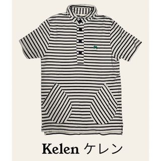 ケレン(KELEN)のKelen ケレン 半袖ボーダーポロシャツ ワンポイント 刺繍 フロッグ(ポロシャツ)