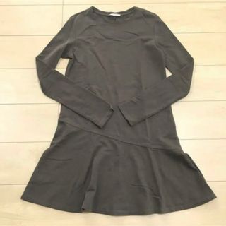 ザラ(ZARA)のZARA ワンピース Aライン カーキ(ミニワンピース)