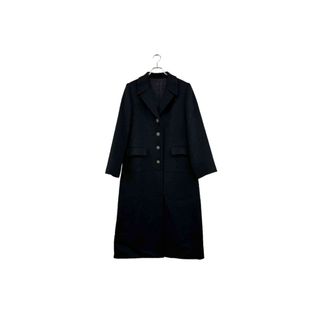 black cashmere coat カシミヤ100% チェスターコート ブラック サイズ9 アウター レディース ヴィンテージ 8(チェスターコート)