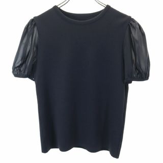 フォクシー 日本製 半袖 カットソー 38 ブラック FOXEY Tシャツ レディース 古着 【240314】 メール便可