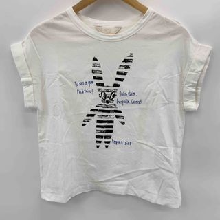 アニエスベー(agnes b.)のto b. by agnes b. 白　ホワイト　ボーダーうさぎ　レディース Tシャツ/カットソー(半袖/袖無し)(ポロシャツ)