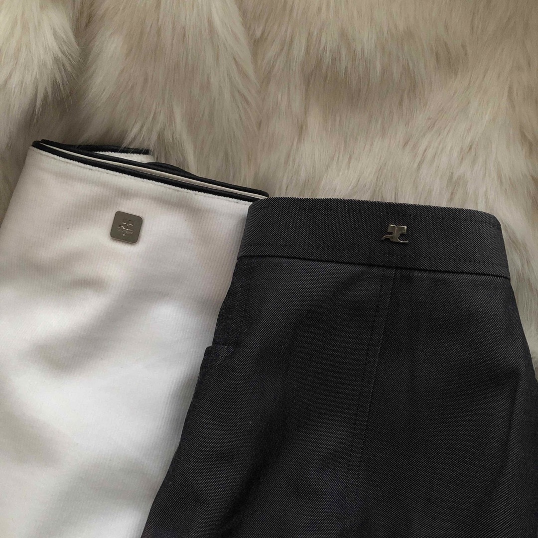 Lochie(ロキエ)のcourreges gray skirt❤︎ レディースのスカート(ひざ丈スカート)の商品写真