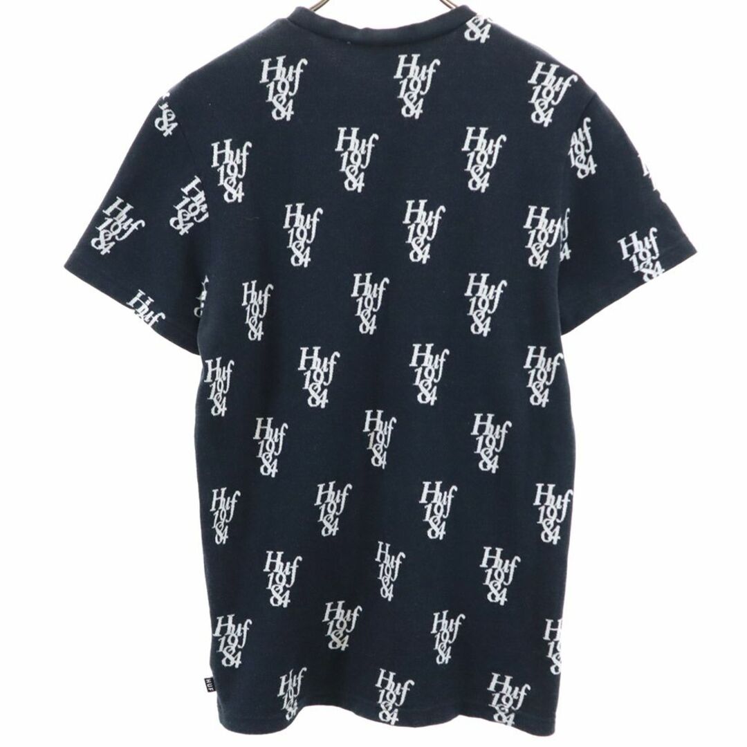 HUF(ハフ)のハフ 総柄 半袖 Tシャツ M ブラック HUF メンズ 古着 【240314】 メール便可 メンズのトップス(Tシャツ/カットソー(半袖/袖なし))の商品写真