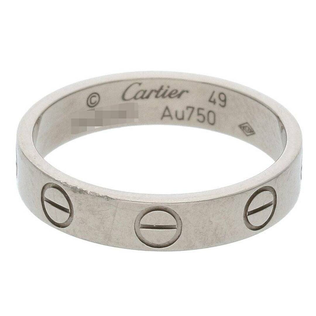 Cartier(カルティエ)のカルティエ  MINI LOVE RING/ミニラブリング k18wgホワイトゴールドリング メンズ 8.5号 メンズのアクセサリー(リング(指輪))の商品写真