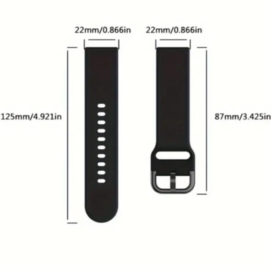 スマートウォッチベルト22mmメンズ&レディース兼用 メンズの時計(ラバーベルト)の商品写真