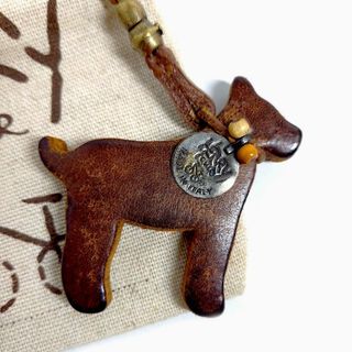 HENRY CUIR✨アンリークイール 犬モチーフ レザーキーホルダー