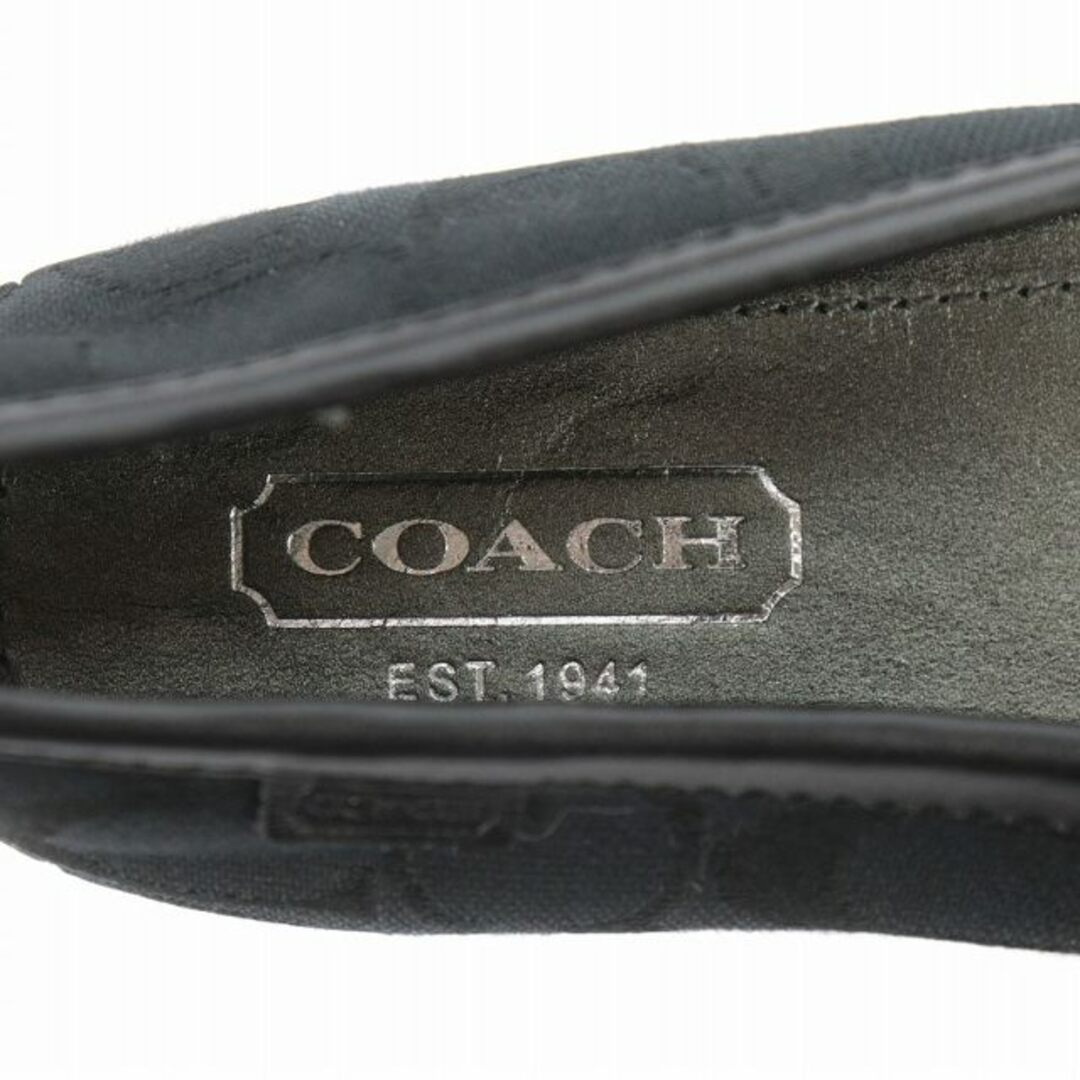 COACH(コーチ)のコーチ SHEELA シグネチャー フラットシューズ 23.5 黒 F2070 レディースの靴/シューズ(ローファー/革靴)の商品写真