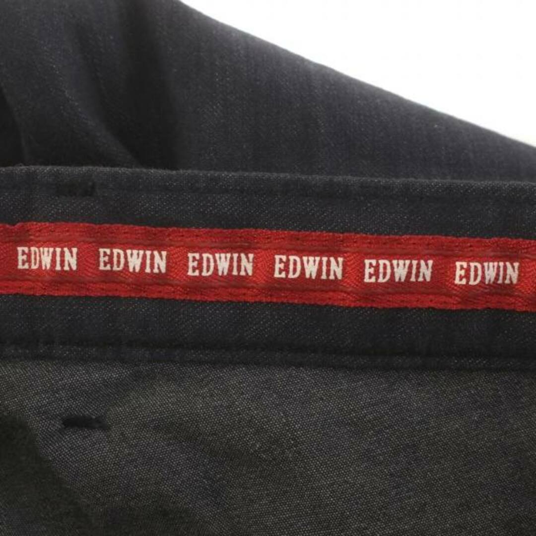 EDWIN(エドウィン)のEDWIN スラックスパンツ ストレート ストレッチ ロゴパッチ 32 L 紺 メンズのパンツ(スラックス)の商品写真