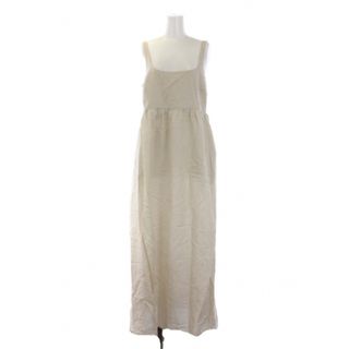 ザラ(ZARA)のザラ LINEN BLEND MIDI DRESS ワンピース S ベージュ(ロングワンピース/マキシワンピース)