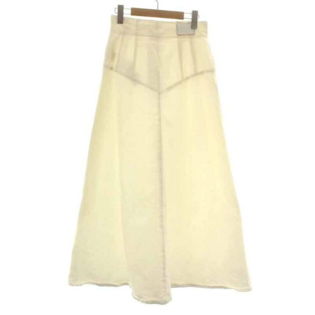 other(アザー)のルフィル デニムスカート フレア ロング マキシ ジップフライ 0 XS 白 レディースのスカート(ロングスカート)の商品写真