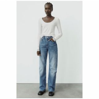 ザラ(ZARA)の新品タグ付き♡今季ZARAハイウエストワイドデニム♡(デニム/ジーンズ)