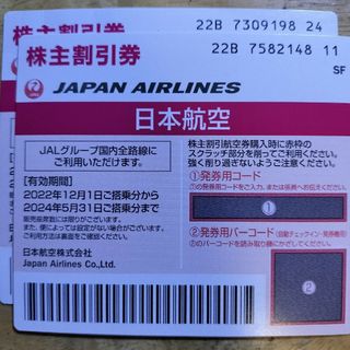 ジャル(ニホンコウクウ)(JAL(日本航空))のJAL株主優待券2枚(航空券)