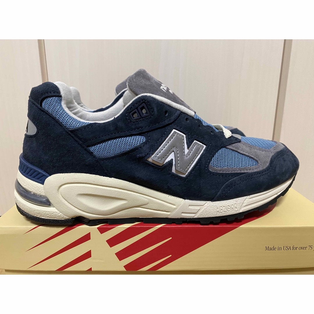 New Balance(ニューバランス)のNew Balance 990V2 Navy 27.0㎝ メンズの靴/シューズ(スニーカー)の商品写真