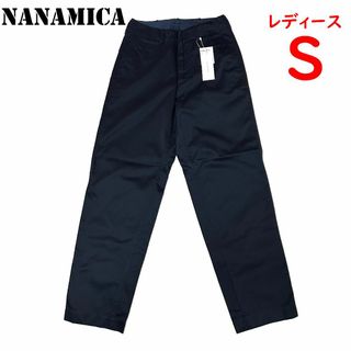 ナナミカ(nanamica)の新品　Sサイズ　ナナミカ　レディース　ワイドチノパンツ　ネイビー　日本製(チノパン)