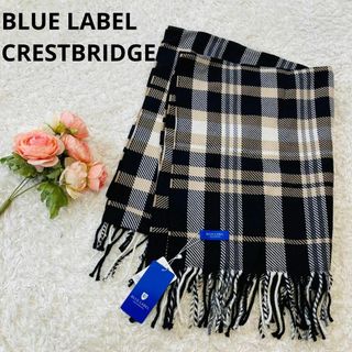 ブルーレーベルクレストブリッジ(BLUE LABEL CRESTBRIDGE)の未使用タグ付★ブルーレーベルクレストブリッジ★ストール★ウール★チェック柄(ストール/パシュミナ)