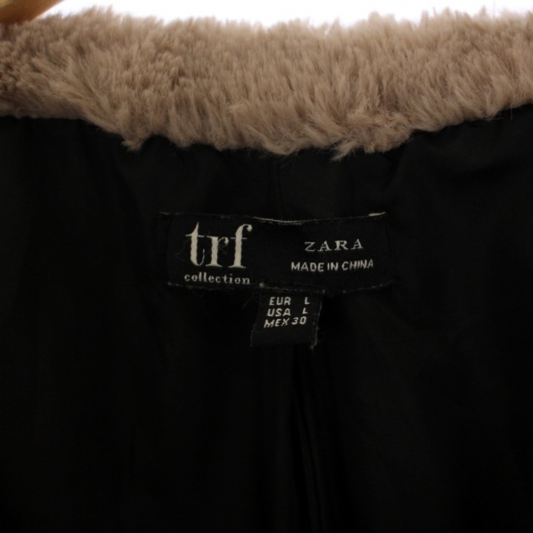 ZARA(ザラ)のザラ TRF COLLECTION ノーカラーファージャケット L ベージュ レディースのジャケット/アウター(ブルゾン)の商品写真