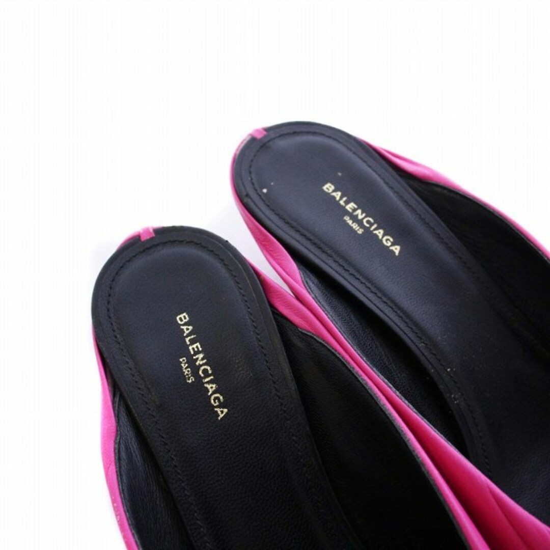 Balenciaga(バレンシアガ)のバレンシアガ ポインテッドトゥ ミュール ピンヒール レザー 36.5 ピンク レディースの靴/シューズ(ミュール)の商品写真