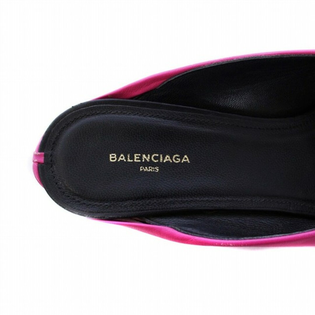 Balenciaga(バレンシアガ)のバレンシアガ ポインテッドトゥ ミュール ピンヒール レザー 36.5 ピンク レディースの靴/シューズ(ミュール)の商品写真
