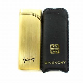 ジバンシィ(GIVENCHY)のジバンシィ ガスライター ターボライター ケース付き ロゴプリント ゴールド 黒(その他)